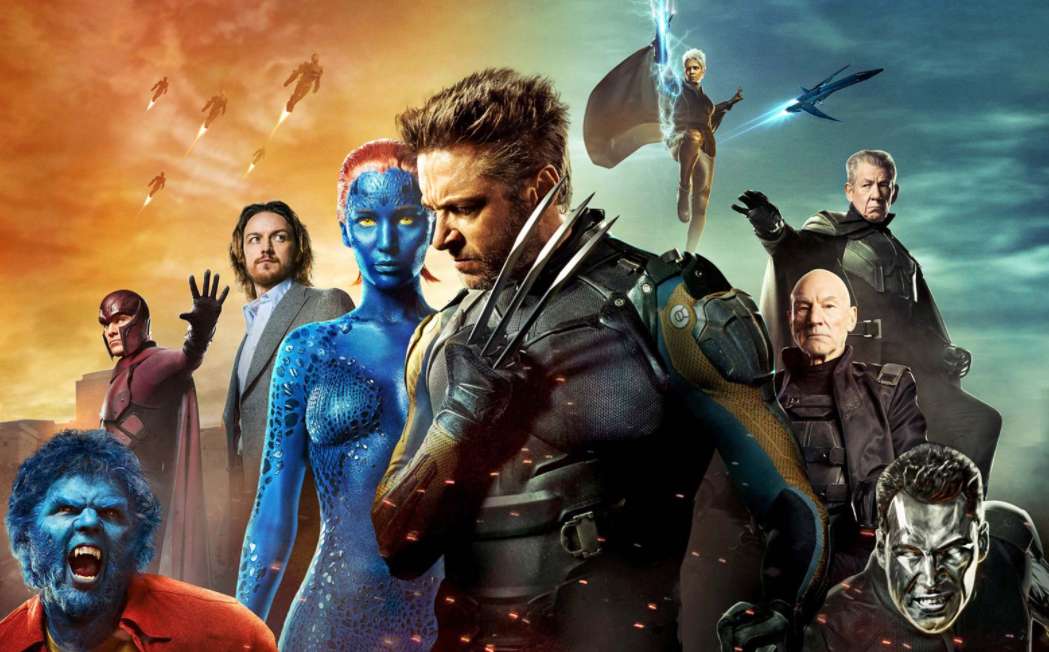El elenco de X-Men: Days of Future Past (2014): (desde la izquierda) Nicholas Hoult, Michael Fassbender, James McAvoy, Jennifer Lawrence, Hugh Jackman, Halle Berry, Patrick Stewart e Ian McKellen.